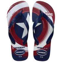 Chinelo Infantil Havaianas Top Marvel Logomania - Marinho