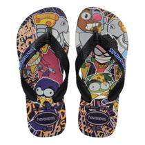 Chinelo Infantil Havaianas Top Warner Jovens Titãs Menino - Preto Chinelo Infantil Havaianas Top Warner Jovens Titãs Menino - Preto