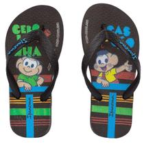 Chinelo infantil ipanema turma da monica preto/azul -
