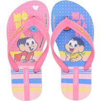Chinelo infantil ipanema turma da monica rosa/azul -