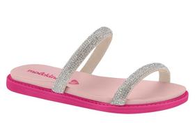 Chinelo Infantil Juvenil Molekinha Papete Slide Strass