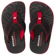 Chinelo Infantil Kenner Kivah Flamengo Kids - Preto e Vermelho Chinelo Infantil Kenner Kivah Flamengo Kids - Preto e Vermelho