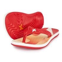 Chinelo Infantil Kenner Summer Clean Kids - Vermelho e Amarelo - 33/34