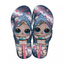 Chinelo infantil lol surprise shine i - azul/azul metálico