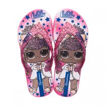 Chinelo infantil lol surprise shine i - rosa/rosa metálico