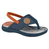 Chinelo Infantil Masculino Elástico Multi Mescla Marinho Laranja Molekinho 2140.709