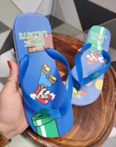 Chinelo Infantil Masculino Estampado Super Mario Bross