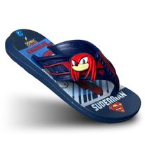 Chinelo Infantil Masculino Grendene Kids Sandália de Dedo Sonic Knuckles DC Heroes 23392