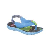 Chinelo Infantil Masculino Ortopé Acqua Dino Azul