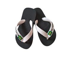 Chinelo infantil masculino preto/branco - SEVERO Kids