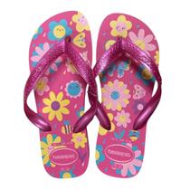 Chinelo Infantil Menina Havaianas Kids Flores 4000052 Pink Chinelo Infantil Menina Havaianas Kids Flores 4000052 Pink