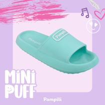 Chinelo Infantil Menina Pampili Mini Puff Lisa 677006 Verde claro