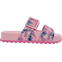 Chinelo Infantil Menina Slide Casual Dia a Dia Passeio Escola Calce Fácil Stitch Grendene Kids 23198