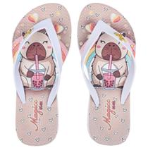 Chinelo Infantil Menina Slim Capivara Antiderrapante Magicc MICH-228