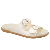 Chinelo infantil menina weekend 371 off white fivela klin
