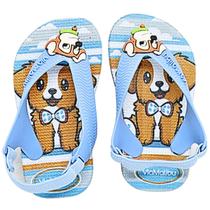Chinelo Infantil Menino De Elastico Cachorro Leve Macio Confortavel Moderno Verão Dia das Crianças