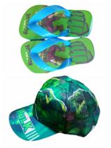 Chinelo infantil menino do Hulk , ou chinelo mais bone do Hulk , o super heroi mais forte que tem,