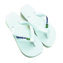 Chinelo Infantil Menino Havaianas Brasil Logo - Branco Chinelo Infantil Menino Havaianas Brasil Logo - Branco