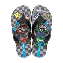 Chinelo Infantil Menino Ipanema Super Mario Preto