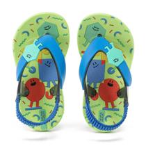 Chinelo Infantil Menino Klin Acqua Print Verde Lima/Marinho