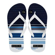 Chinelo Infantil Menino Tons Azul Horizontais Ogochi