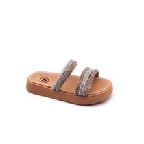 Chinelo Infantil Molekinha 2358103 - CRISTAL / OURO ROSADO - 31