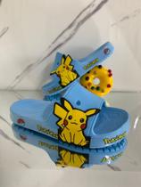 Chinelo infantil personagem pikachu slide criança masculino menino