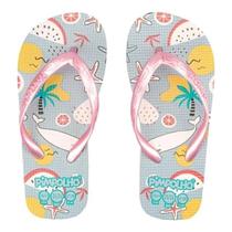 Chinelo infantil pimpolho 0074169c fundo mar rosa e azul