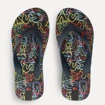 Chinelo Infantil Reserva Mini Rsv Letras Azul Colorido