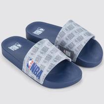 Chinelo Infantil Rider Slide Full 86 NBA - Azul e Cinza