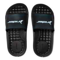 Chinelo Infantil Rider Step Slide Monobloco Preto/Azul