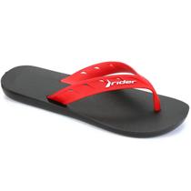 Chinelo Infantil Rider Street Básico - Preto e Vermelho Chinelo Infantil Rider Street Básico - Preto e Vermelho