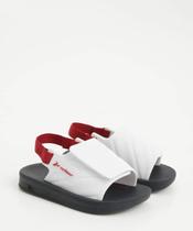 Chinelo infantil rider street slide c/elástico azul/branco 12414 -