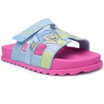 Chinelo Infantil Slide Grendene Kids Divertida Mente - Rosa e Azul