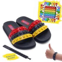 Chinelo Infantil Slide Pop It Confortável Lançamento