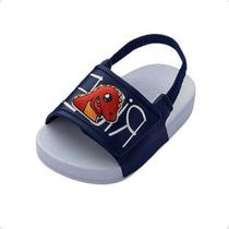 Chinelo Infantil Slide Rider Full Branco E Azul