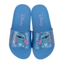 Chinelo Infantil Slide Stitch Minnie Personagens Disney Macio 22994