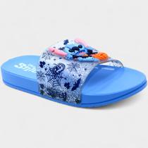 Chinelo Infantil Stitch Grendene Kids Glitter - Azul