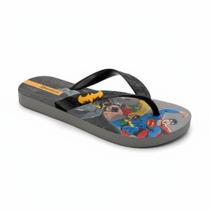 Chinelo Ipanema Heróis Lendários Cinza Preto Meninos -