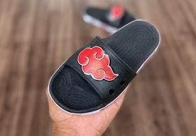 Chinelo Ipanema Infantil Masculino Azul/Preto Naruto Slide Estampa Nuvem Akatsuki - Spacemanshoes