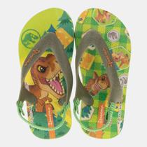 Chinelo Ipanema Jurassic Color Baby Com Elástico Verde
