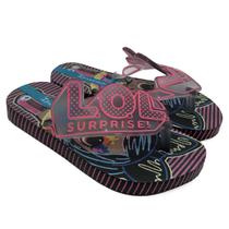 Chinelo Ipanema Lol Surprise Grendene Kids - Preto e Rosa