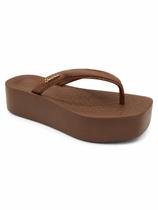 Chinelo Ipanema Plataforma Marrom Estilo Único Feminino - Chinelo Ipanema Plataforma Marrom Estilo Único Feminino -