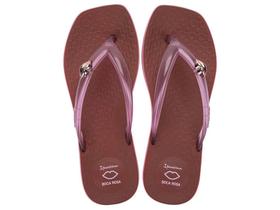 Chinelo Ipanema Pluma Boca Rosa Feminino Confortável Cor:MarromTamanho:37