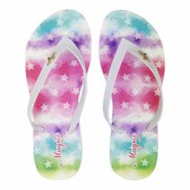 Chinelo Juvenil Infantil Feminino Sandália Tie Dye Colorido, Magicc~