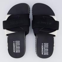 Chinelo Kenner Botafogo Kivah Slide Preto e Branco