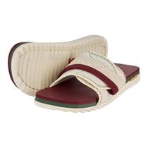Chinelo Kenner Collab Fluminense Kivah Bordô e Off White Chinelo Kenner Collab Fluminense Kivah Bordô e Off White