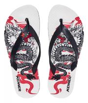 Chinelo Kenner DKU -01 Summer Dragon - Preto/Branco/Vermelho