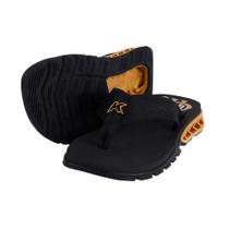 Chinelo Kenner Flamengo Rakka Masculino Preto e Dourado