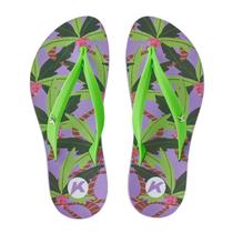 Chinelo Kenner Ibiza Hula Feminino - Roxo e Verde
